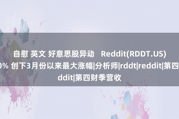 自慰 英文 好意思股异动   Reddit(RDDT.US)飙升近40% 创下3月份以来最大涨幅|分析师|rddt|reddit|第四财季营收