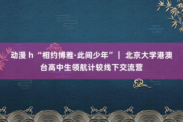 动漫 h “相约博雅·此间少年”｜ 北京大学港澳台高中生领航计较线下交流营