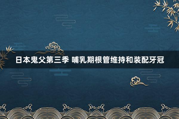 日本鬼父第三季 哺乳期根管维持和装配牙冠